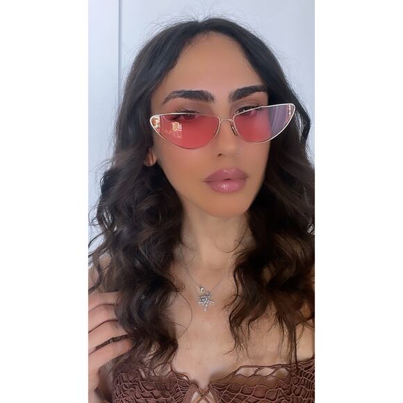 NEW Dior MissDior B1U Cat Eye Sunglasses in Gold Pink - Picture 2 of 9
